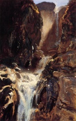 John Singer Sargent - Peintures - Chute d´eau