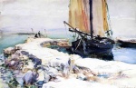 John Singer Sargent - Peintures - Au-dessus du lac de Garde à San Viigilio