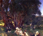 John Singer Sargent - Peintures - Ramasseurs d´olive en Albanie