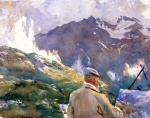 John Singer Sargent  - paintings - Artist in the Simplon