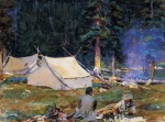 John Singer Sargent  - Bilder Gemälde - Camping at Lake Ohara