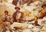 John Singer Sargent  - Peintures - Ouvriers de Carrare