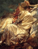 John Singer Sargent  - Bilder Gemälde - Cashmere Shawl