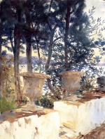 John Singer Sargent  - Peintures - Corfou (La Terrasse)