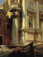 John Singer Sargent  - Peintures - Coin de l'Église Saint Stae à Venise