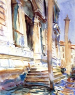 John Singer Sargent  - Peintures - Entrée d'un palais vénitien