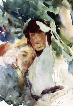 John Singer Sargent  - paintings - Ena Wertheimer with Antonio Mancini