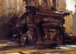 John Singer Sargent  - paintings - Fountain at Bologna