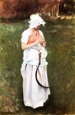 John Singer Sargent  - Bilder Gemälde - Girl with a Sickle