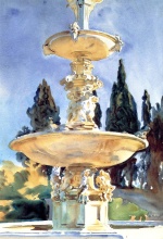John Singer Sargent  - Bilder Gemälde - In a Medici Villa