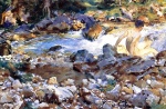 John Singer Sargent  - paintings - Mountain Stream