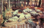 John Singer Sargent  - Peintures - Le bain des alligators 