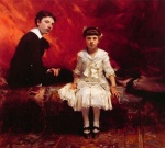 John Singer Sargent  - Peintures - Portrait d'Edouard et Marie Louise Pailleron