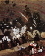 John Singer Sargent  - Bilder Gemälde - Rohearsal of the Pas de Loup Orchestra at the Cirque d Hiver