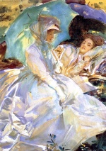 John Singer Sargent  - paintings - Simplon Pass Reading