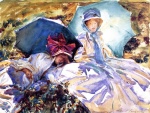 John Singer Sargent  - Bilder Gemälde - Simplon Pass (The Green Parasol)