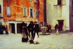 John Singer Sargent  - paintings - Sortie de leglise campo san canciano venice