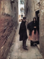 John Singer Sargent  - Peintures - Rue à Venise