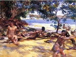 John Singer Sargent  - Peintures - Les Baigneuses