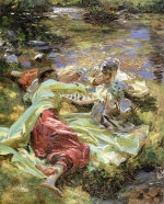 John Singer Sargent  - Peintures - Le jeu d'échecs