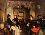 John Singer Sargent  - Peintures - Boutique d´un marchand de vin à Venise 