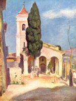 Pierre Auguste Renoir  - Bilder Gemälde - Kirche in Cagnes