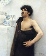 John Singer Sargent  - Bilder Gemälde - Young Man in Reverie