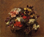 Henri Fantin Latour - Peintures - Bouquet de pensées