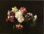 Henri Fantin Latour - Peintures - Oeillets