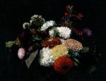 Henri Fantin Latour - Bilder Gemälde - Dahlias