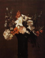 Henri Fantin Latour  - Bilder Gemälde - Flowers