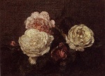 Henri Fantin Latour  - Bilder Gemälde - Flowers Roses