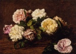 Henri Fantin Latour  - Bilder Gemälde - Flowers Roses