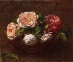 Henri Fantin Latour  - paintings - Jonquils and Nasturtiums