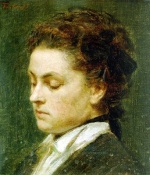 Henri Fantin Latour  - paintings - Ritratto di giovane donna 