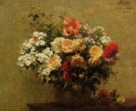 Henri Fantin Latour  - Bilder Gemälde - Summer Flowers