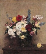 Henri Fantin Latour  - Bilder Gemälde - The Rosy Wealth of June