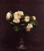 Henri Fantin Latour  - Bilder Gemälde - White Roses