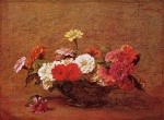 Henri Fantin Latour  - paintings - Zinias