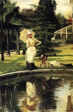 James Jacques Joseph Tissot  - paintings - In an English Garden