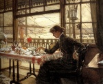 James Jacques Joseph Tissot  - Bilder Gemälde - Room Overlooking the Harbour