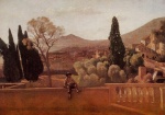 Jean Baptiste Camille Corot - Peintures - Jardins de la villa d'Este à Tivoli