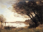 Jean Baptiste Camille Corot  - Bilder Gemälde - L Inondation