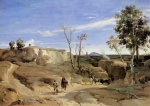 Jean Baptiste Camille Corot  - Bilder Gemälde - La Cervara the Roman Countryside