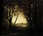 Jean Baptiste Camille Corot  - Bilder Gemälde - Landscape with a Lake