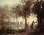 Jean Baptiste Camille Corot  - Bilder Gemälde - Orpheus Leading Eurydice from the Underworld