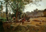 Bild:Peasants under the Trees at Dawn Morvan