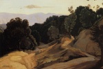 Jean Baptiste Camille Corot  - Bilder Gemälde - Road through Wooded Mointains