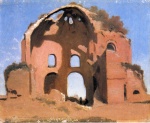 Jean Baptiste Camille Corot  - Bilder Gemälde - Temple of Minerva Medica Rome