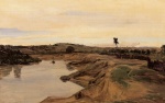 Jean Baptiste Camille Corot  - Bilder Gemälde - The Pussin Promenade (Roman Campagna)